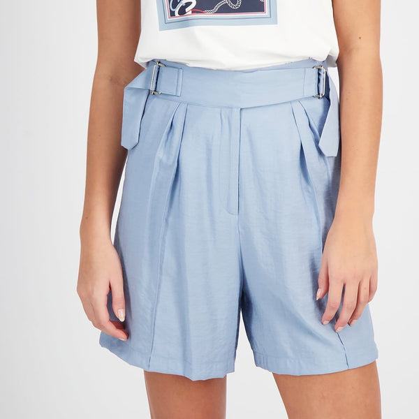 PLEAT DETAIL WIDE SHORTS