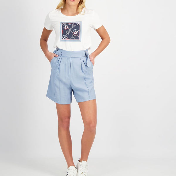 PLEAT DETAIL WIDE SHORTS