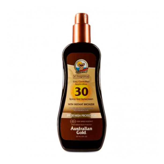 Australian Gold Sunscreen SPF30 Gel Spray Solar Bronzeador 237ml